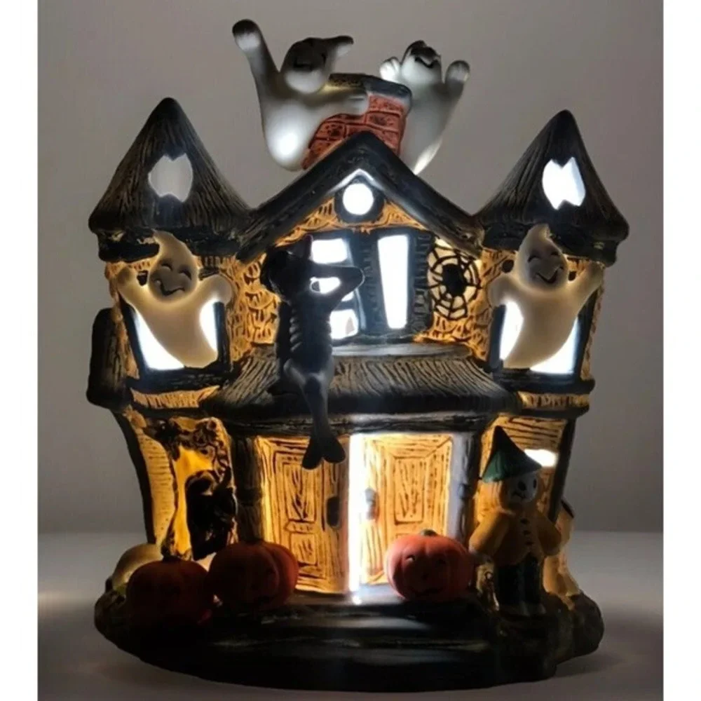 Partylite Halloween Haunted House Ghost Tealight Candle/s Holder P7311‎ RETIRED - Picture 9 of 16